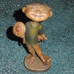 Anri "Keep Her Guessing" Wood Carving Figure By Siegfried Hafner MADE IN ITALY!